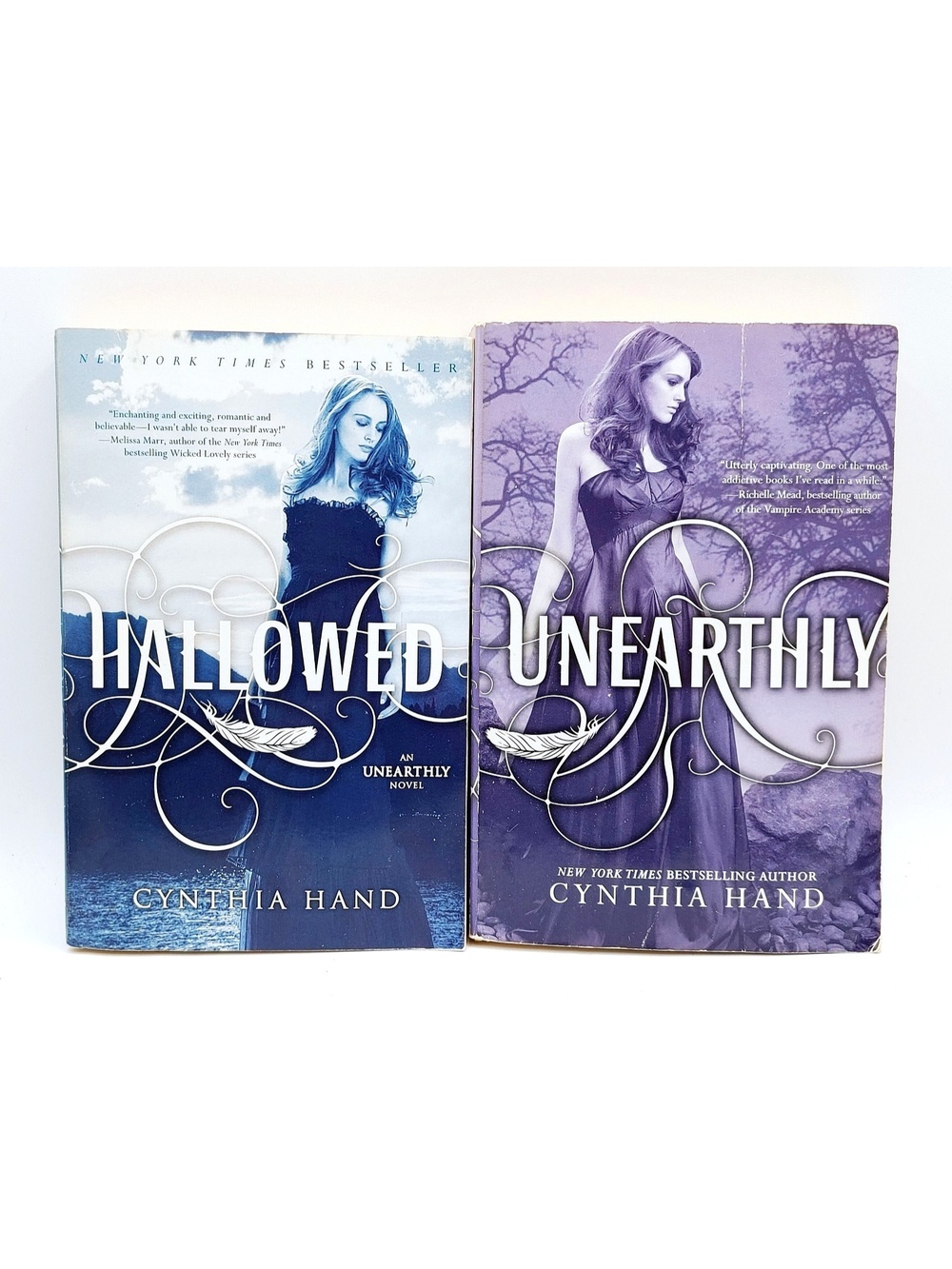 Cynthia Hand Lot 2 Unearthly Hallowed Softcover Books